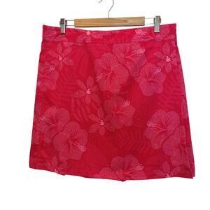 Rip Skirt Hawaii Sz L Pink Floral Hook and Loop Wrap Skirt Beach Floral Surfing